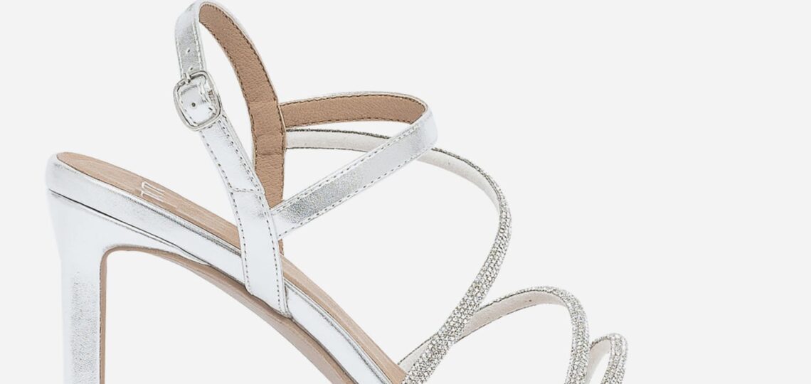 chaussures argentées